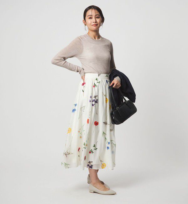 UNITED ARROWS green label relaxing「ウール シアー リブ クルーネック ニット ウォッシャブル」|ニット・セーター|