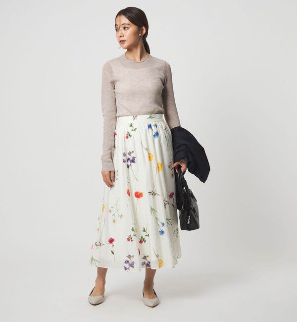 UNITED ARROWS green label relaxing「ウール シアー リブ クルーネック ニット ウォッシャブル」|ニット・セーター|