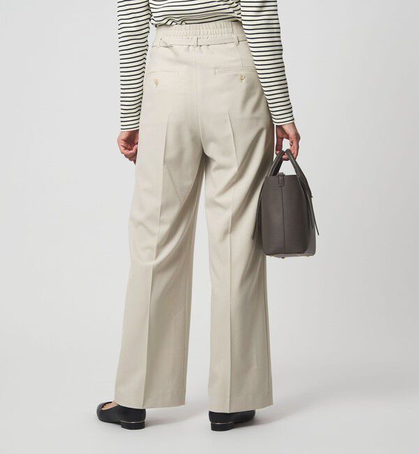 UNITED ARROWS green label relaxing「［size SHORT/TALLあり］パウドレ ワイド パンツ ナチュラル」|スラックス|