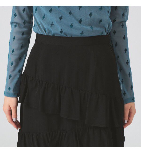 Ray BEAMS 「アシンメトリー フリル ティアード スカート」|スカート|