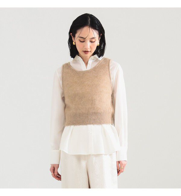 Demi-Luxe BEAMS 「モヘヤ ニット ベスト」|ニット・セーター|BEIGE