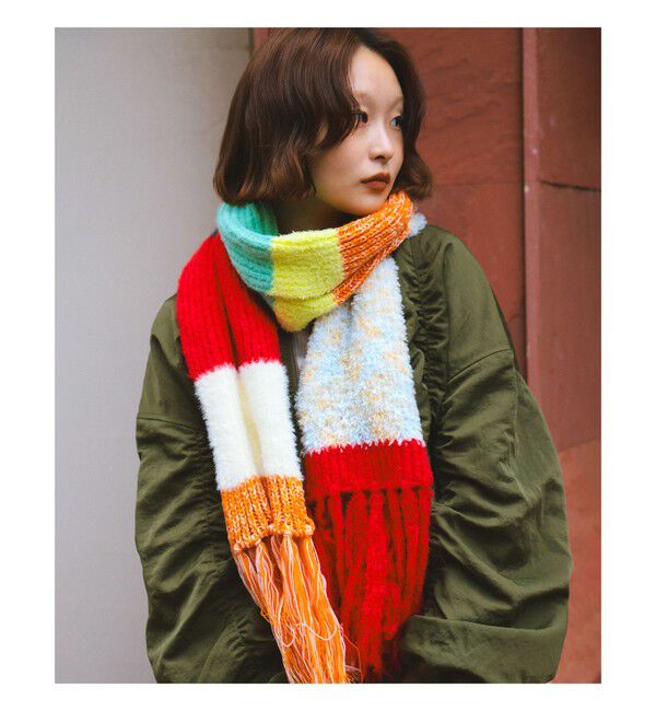 Ray BEAMS 「ミックス ニット マフラー」|マフラー|