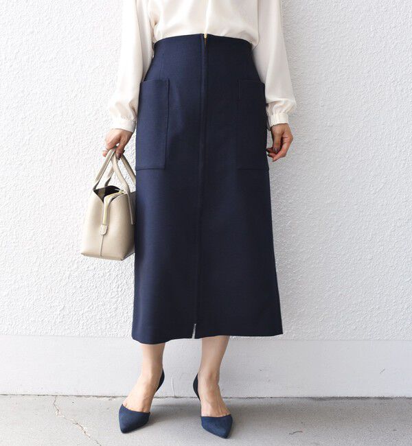 SHIPS for women「〈手洗い可能〉フロント ジップ サイド ポケット タイト スカート ◇」|スカート|