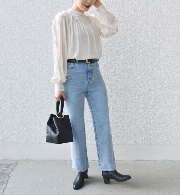 SHIPS for women「〈手洗い可能〉割繊 フリル デザイン ブラウス 24SS ◇」|シャツ・ブラウス|