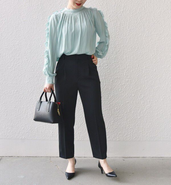 SHIPS for women「〈手洗い可能〉割繊 フリル デザイン ブラウス 24SS ◇」|シャツ・ブラウス|