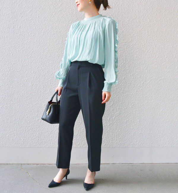 SHIPS for women「〈手洗い可能〉割繊 フリル デザイン ブラウス 24SS ◇」|シャツ・ブラウス|