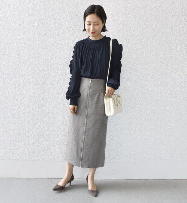 SHIPS for women「〈手洗い可能〉割繊 フリル デザイン ブラウス 24SS ◇」|シャツ・ブラウス|