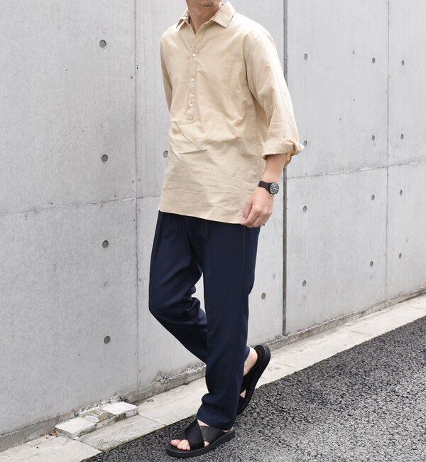 SHIPS any「SHIPS any: 〈洗濯機可能〉コットン  / リネン 7分袖 プルオーバーシャツ 24SS◇」|シャツ・ブラウス|