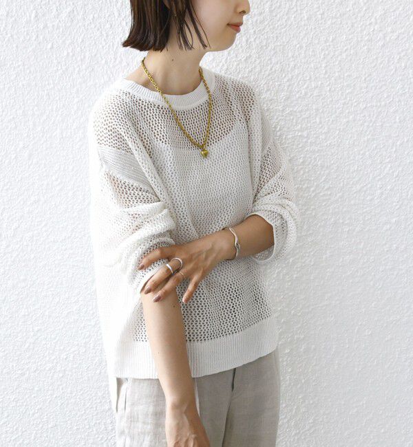 SHIPS for women「〈手洗い可能〉メッシュ ニット ◇」|ニット・セーター|
