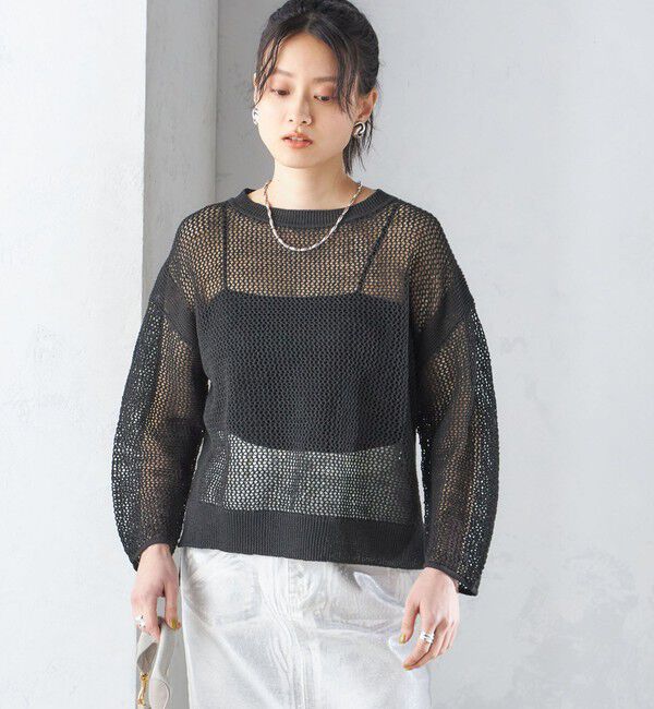 SHIPS for women「〈手洗い可能〉メッシュ ニット ◇」|ニット・セーター|
