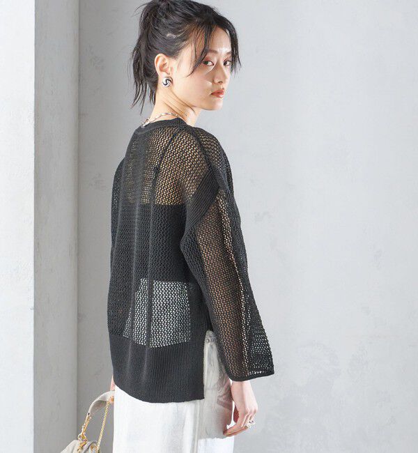 SHIPS for women「〈手洗い可能〉メッシュ ニット ◇」|ニット・セーター|