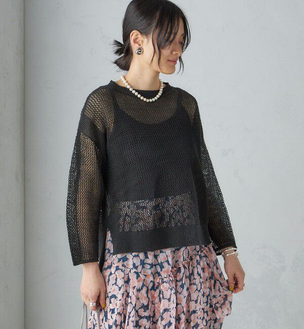 SHIPS for women「〈手洗い可能〉メッシュ ニット ◇」|ニット・セーター|