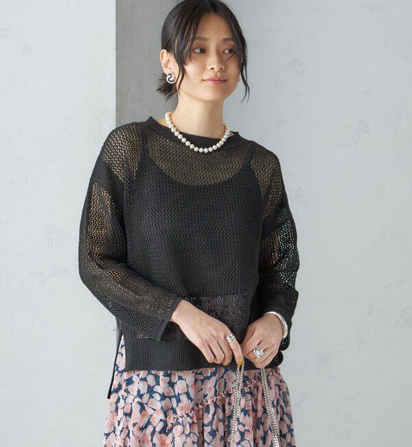 SHIPS for women「〈手洗い可能〉メッシュ ニット ◇」|ニット・セーター|