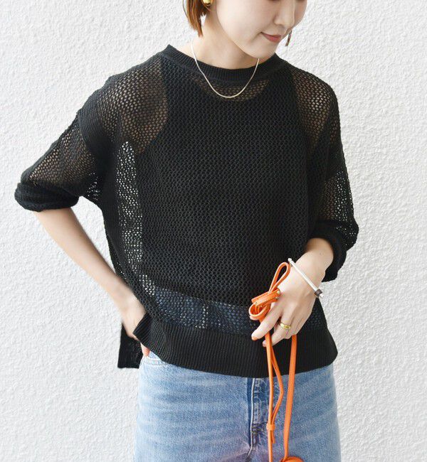 SHIPS for women「〈手洗い可能〉メッシュ ニット ◇」|ニット・セーター|