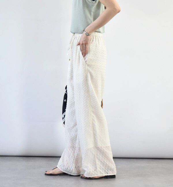 quaranciel「quaranciel:〈手洗い可能〉カットジャカード ジオメトリック ワイド パンツ」|その他|