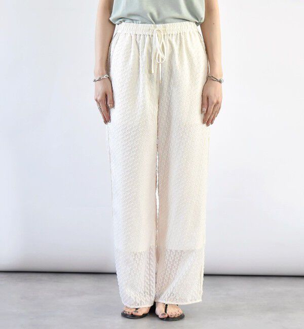 quaranciel「quaranciel:〈手洗い可能〉カットジャカード ジオメトリック ワイド パンツ」|その他|