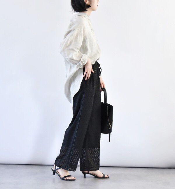 quaranciel「quaranciel:〈手洗い可能〉カットジャカード ジオメトリック ワイド パンツ」|その他|