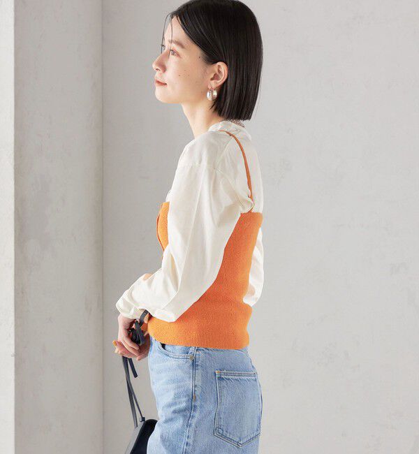 SHIPS for women「〈手洗い可能〉4WAY ブークレ ボタン ニット ビスチェ」|ベスト・ジレ|