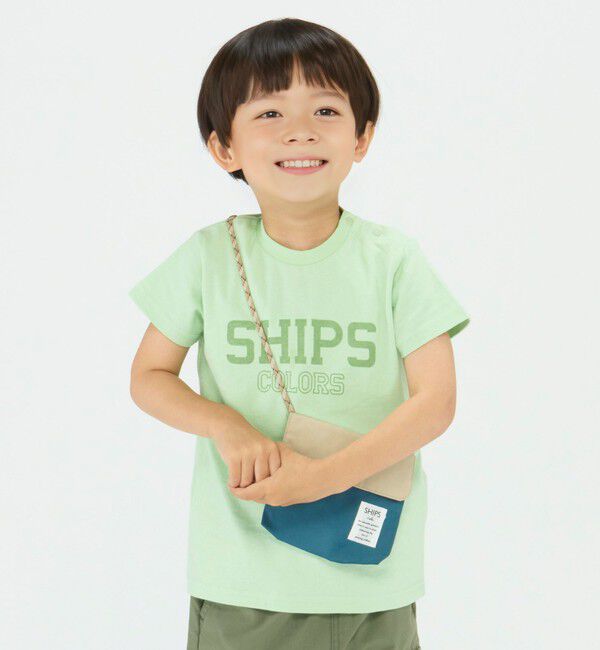 SHIPS Colors 「SHIPS Colors: ボディバッグ TEE(80~130cm)◇」|Tシャツ・カットソー|ライトグリーン