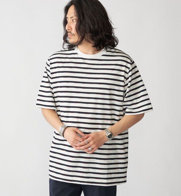 SHIPS「SHIPS: カスリ マルチ ボーダー Tシャツ」|Tシャツ・カットソー|