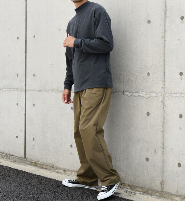 SHIPS any「【WEB限定】SHIPS any: ブラッシュド スムース モックネック Tシャツ(ロンT)◇」|Tシャツ・カットソー|