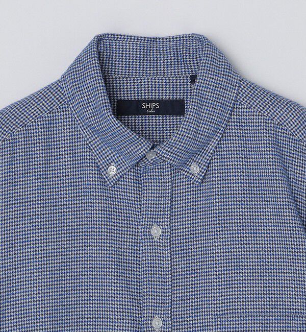SHIPS Colors 「SHIPS Colors:〈洗濯機可能〉ハンドトゥース ボタンダウン ネルシャツ」|シャツ・ブラウス|