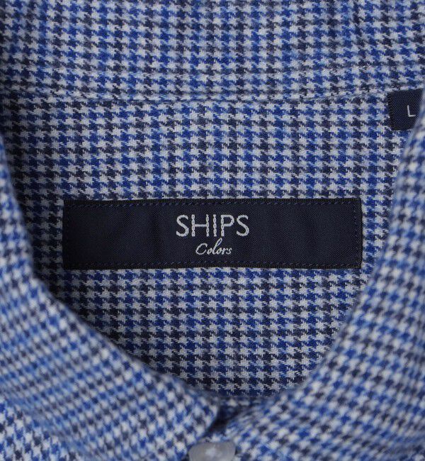 SHIPS Colors 「SHIPS Colors:〈洗濯機可能〉ハンドトゥース ボタンダウン ネルシャツ」|シャツ・ブラウス|