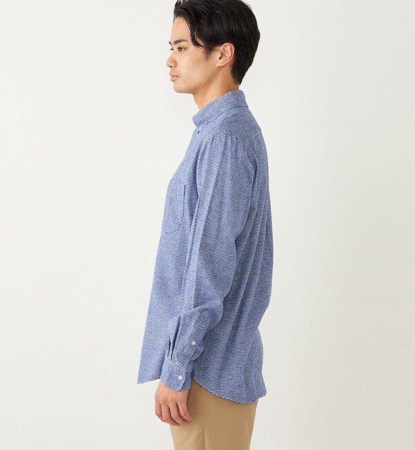 SHIPS Colors 「SHIPS Colors:〈洗濯機可能〉ハンドトゥース ボタンダウン ネルシャツ」|シャツ・ブラウス|