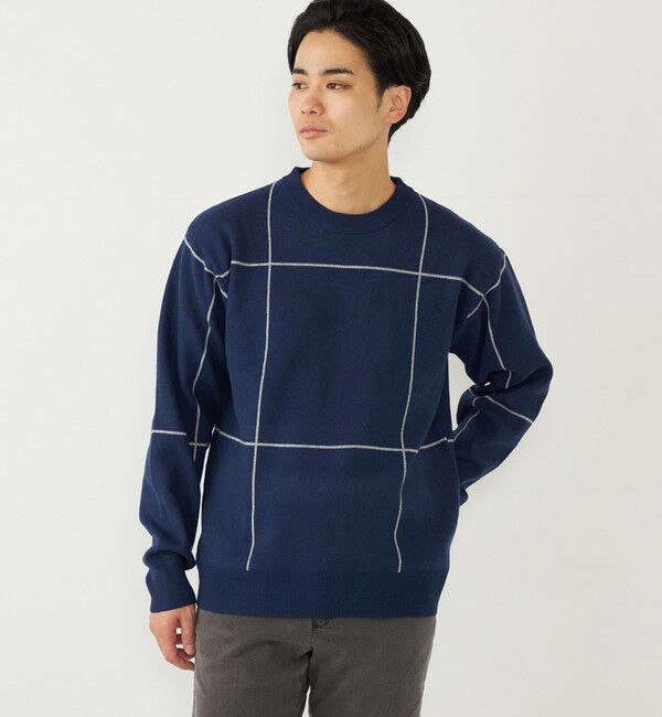 SHIPS Colors 「SHIPS Colors:〈洗濯機可能〉総柄 ジャカード ニット」|ニット・セーター|