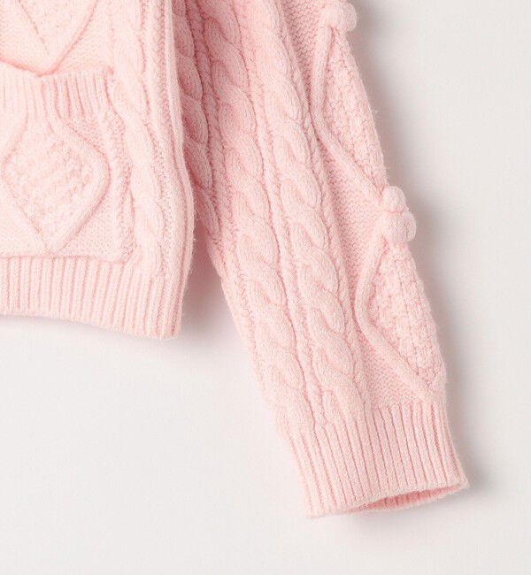 SHIPS KIDS「SHIPS KIDS:80～90cm /〈洗濯機可能〉ケーブル ニット カーディガン」|カーディガン|