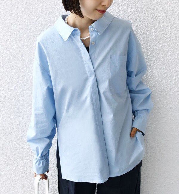 SHIPS for women「【WEB限定】〈洗濯機可能〉バックデザイン レギュラーカラー シャツ」|シャツ・ブラウス|
