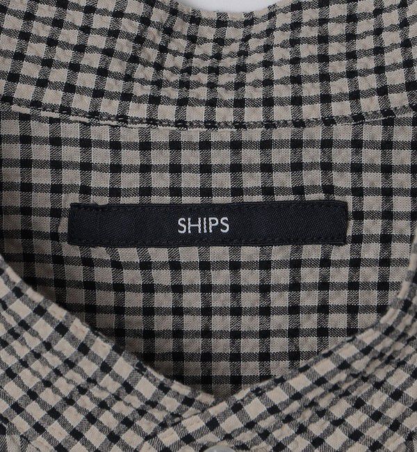SHIPS「SHIPS: エアー サッカー リラックス バンドカラー シャツ」|シャツ・ブラウス|