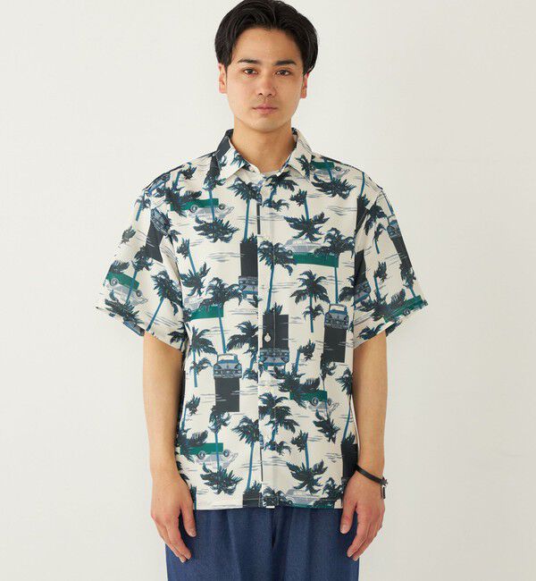 SHIPS Colors 「SHIPS Colors:〈洗濯機可能〉メッシュ 総柄 プリント シャツ」|シャツ・ブラウス|