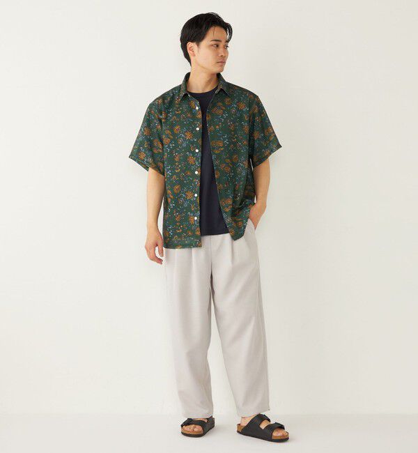 SHIPS Colors 「SHIPS Colors:〈洗濯機可能〉メッシュ 総柄 プリント シャツ」|シャツ・ブラウス|