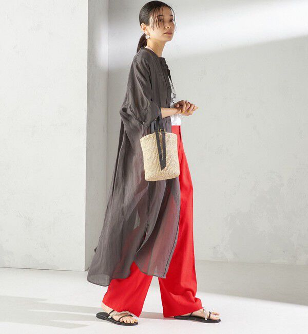 SHIPS for women「〈手洗い可能〉綿麻 ビエラ 2タック パンツ」|その他|