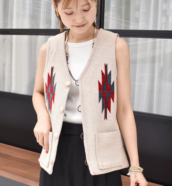 SHIPS for women「【SHIPS別注】UHURU:ジャカード  ベスト」|ベスト・ジレ|