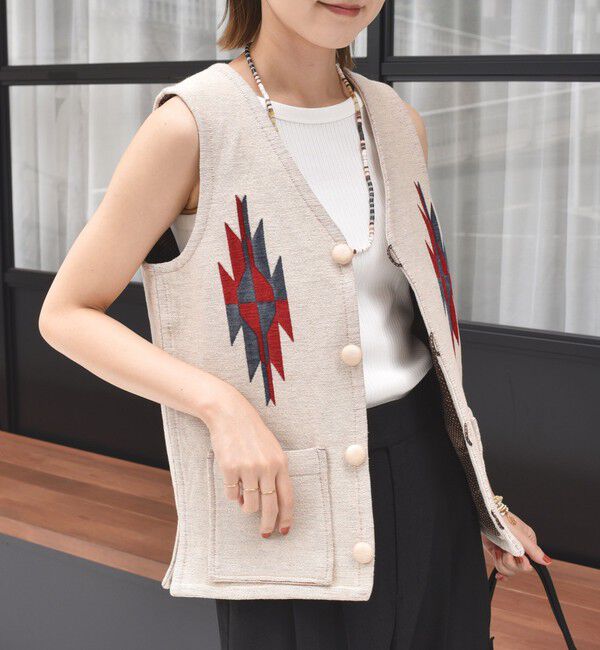 SHIPS for women「【SHIPS別注】UHURU:ジャカード  ベスト」|ベスト・ジレ|