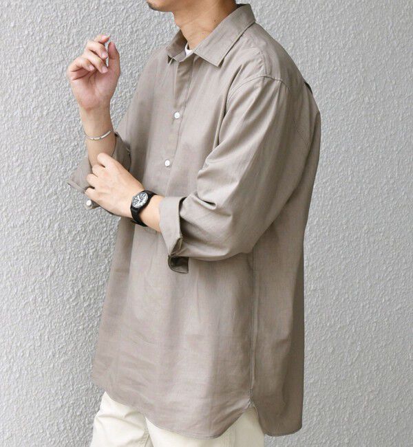 SHIPS any「SHIPS any: コットン/リネン 7分袖 スキッパー プルオーバー シャツ◇◇」|シャツ・ブラウス|