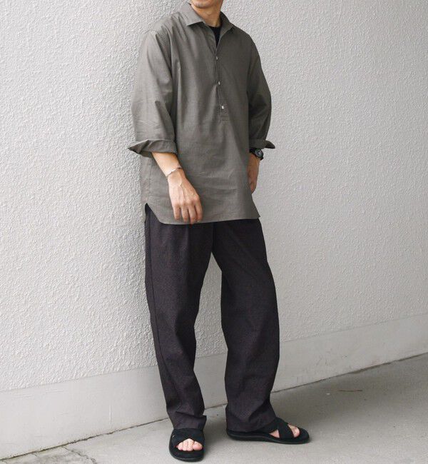 SHIPS any「SHIPS any: コットン/リネン 7分袖 スキッパー プルオーバー シャツ◇◇」|シャツ・ブラウス|