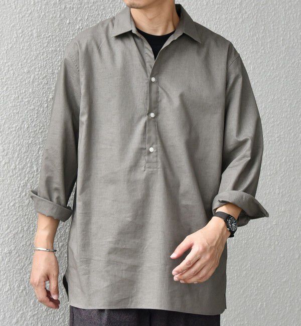 SHIPS any「SHIPS any: コットン/リネン 7分袖 スキッパー プルオーバー シャツ◇◇」|シャツ・ブラウス|