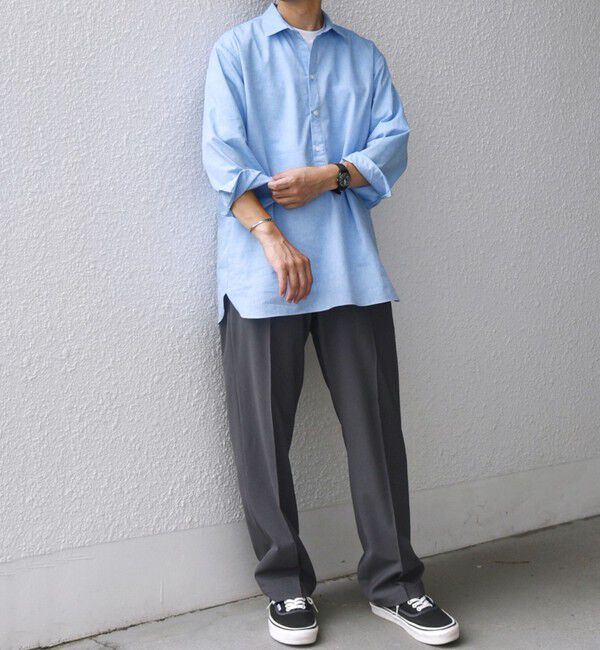 SHIPS any「SHIPS any: コットン/リネン 7分袖 スキッパー プルオーバー シャツ◇◇」|シャツ・ブラウス|