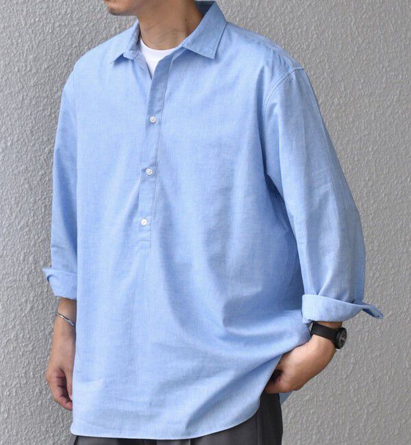 SHIPS any「SHIPS any: コットン/リネン 7分袖 スキッパー プルオーバー シャツ◇◇」|シャツ・ブラウス|