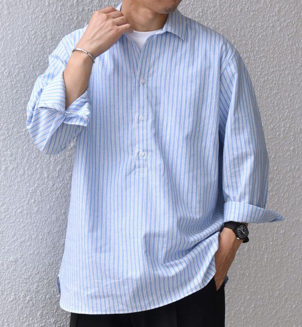 SHIPS any「SHIPS any: コットン/リネン 7分袖 スキッパー プルオーバー シャツ◇◇」|シャツ・ブラウス|