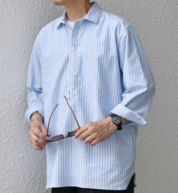 SHIPS any「SHIPS any: コットン/リネン 7分袖 スキッパー プルオーバー シャツ◇◇」|シャツ・ブラウス|