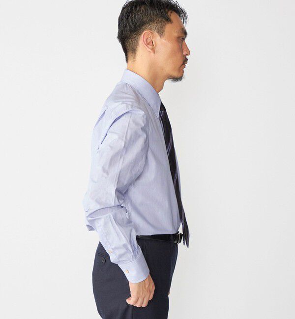 SHIPS「【SHIPS別注】Errico Formicola: DALIO ヘアライン ストライプ シャツ」|シャツ・ブラウス|