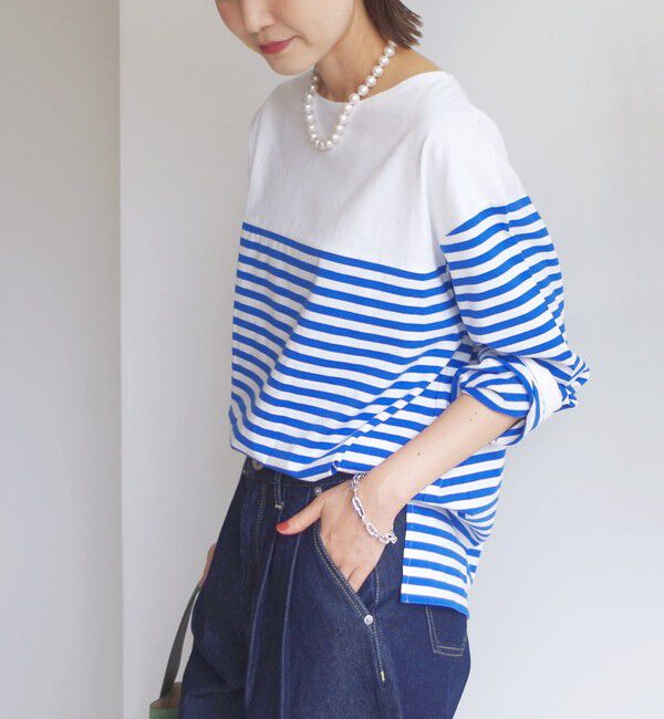 SHIPS for women「【WEB限定】〈洗濯機可能〉ビッグ バスク シャツ」|Tシャツ・カットソー|