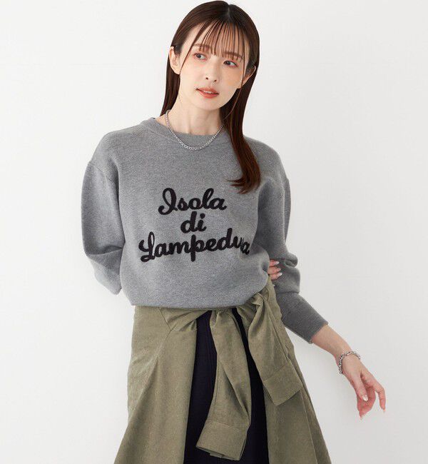 SHIPS Colors 「SHIPS Colors:〈手洗い可能〉スウェット ライク サガラ ロゴ ニット◇」|ニット・セーター|