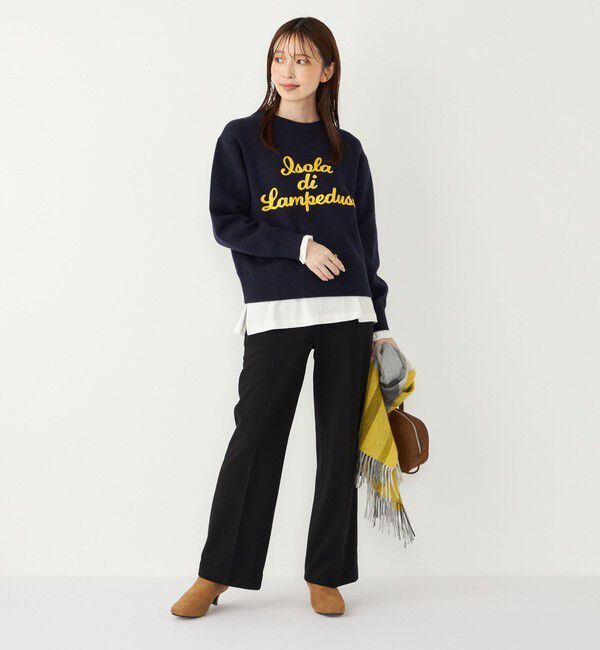 SHIPS Colors 「SHIPS Colors:〈手洗い可能〉スウェット ライク サガラ ロゴ ニット◇」|ニット・セーター|