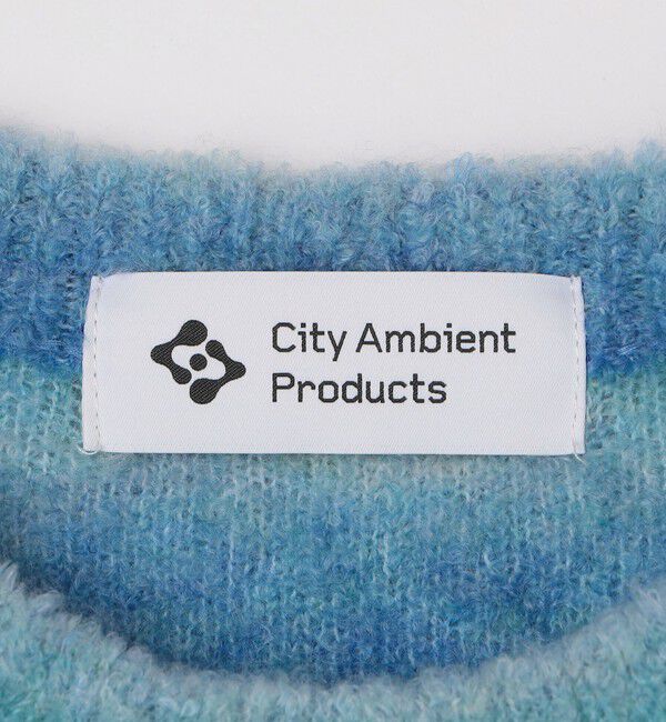 SHIPS「City Ambient Products: 〈手洗い可能〉グラデーション オンブレ ボーダー クルーネック ニット」|ニット・セーター|
