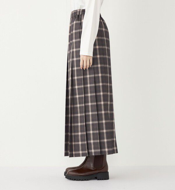 SHIPS Colors 「SHIPS Colors:チェック ワイド プリーツ スカート」|スカート|